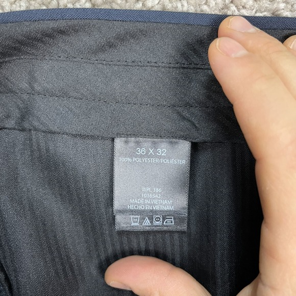 Haggar Pants Mens 36x32 Navy Blue Dress Straight Leg Classic Fit Pocket NEW - Picture 9 of 9